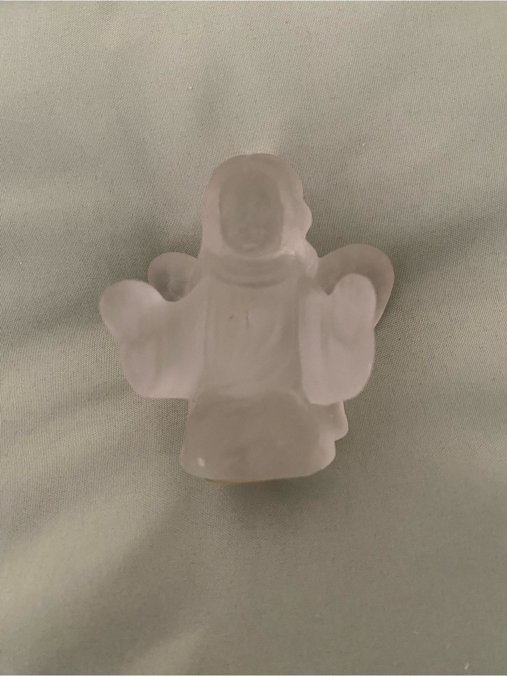 Goebel Frosted White Glass Angel Figurine